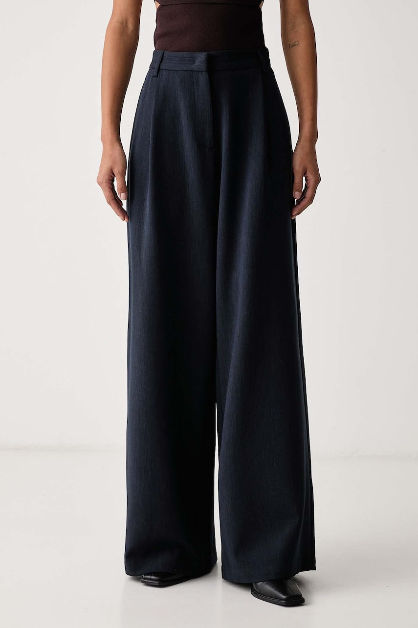 Sessun Pantaloni wide leg pentru femei cu vascoza