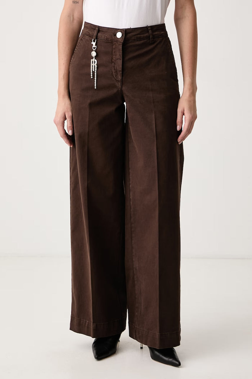 Fracomina Pantaloni straight pentru femei din bumbac cu elastan