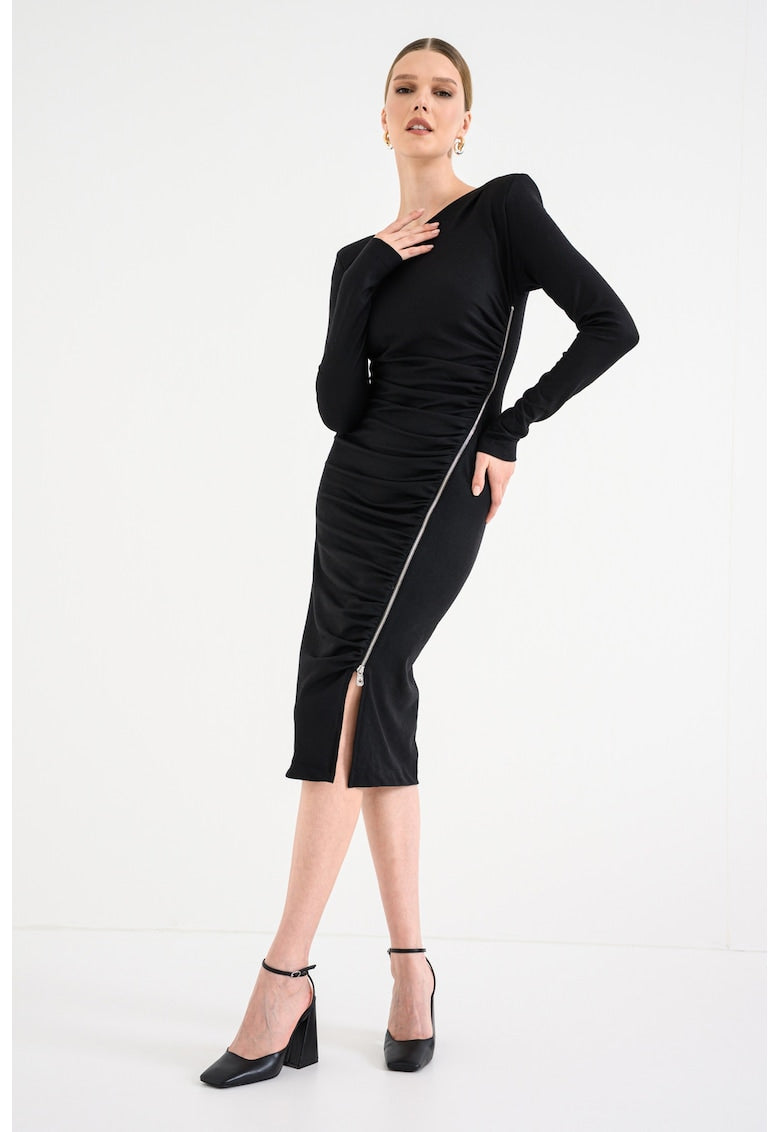 Pinko Rochie midi cu maneci lungi